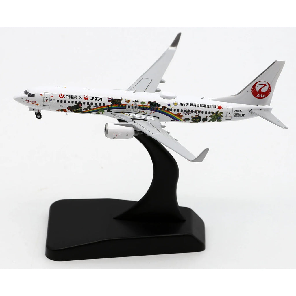 EW4738012 Alloy Collectible Plane Gift JC Wings 1:400 Japan TransOcean Air Boeing B737-800 Diecast Aircraft Jet Model JA11RK