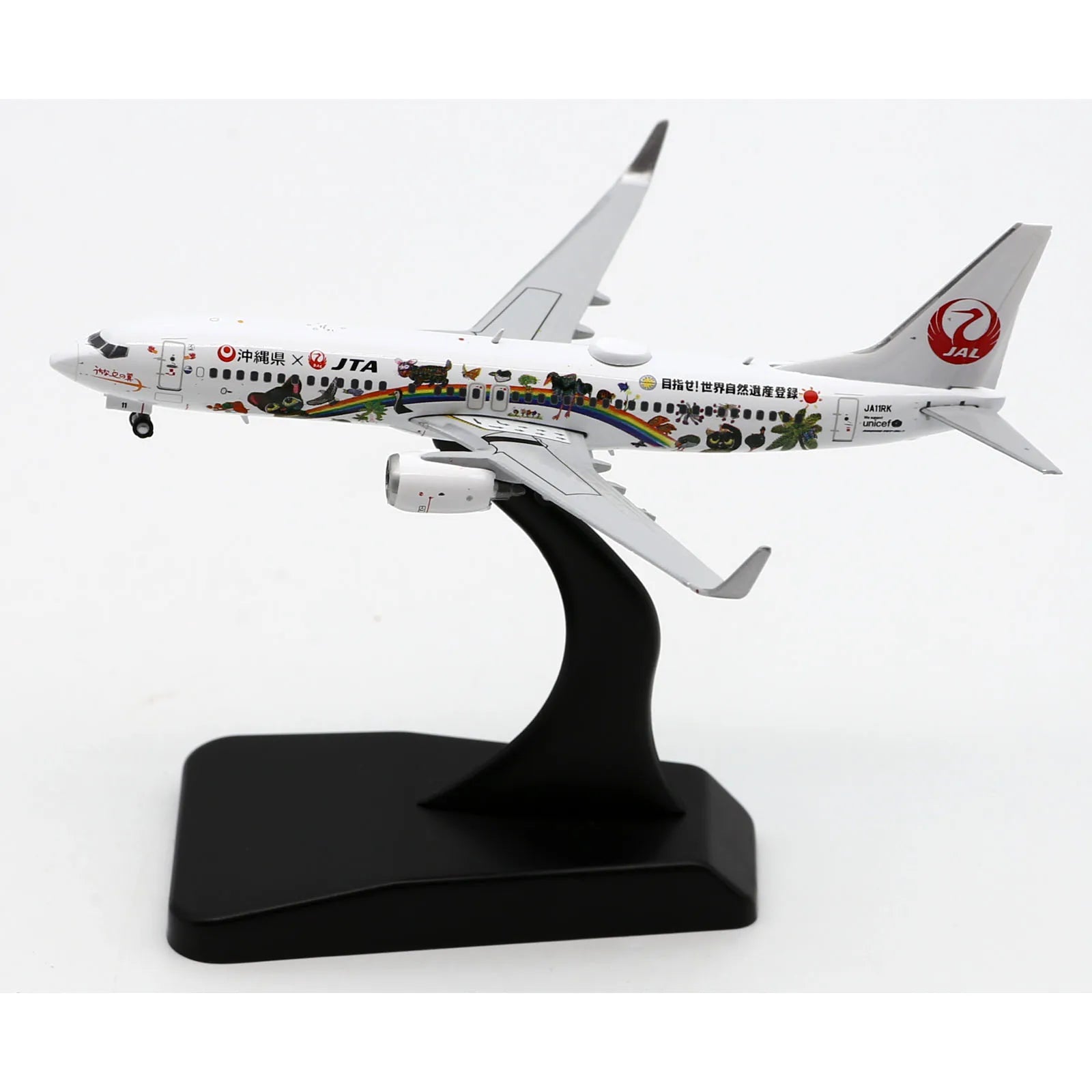 EW4738012 Alloy Collectible Plane Gift JC Wings 1:400 Japan TransOcean Air Boeing B737-800 Diecast Aircraft Jet Model JA11RK