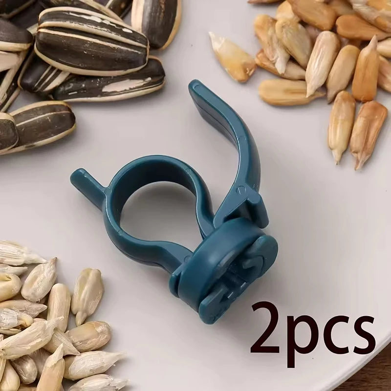 2Pcs Sunflower Seed Cracking Pliers Multi Color Handheld Peeler Easy Use Teeth Hand Protection Tool
