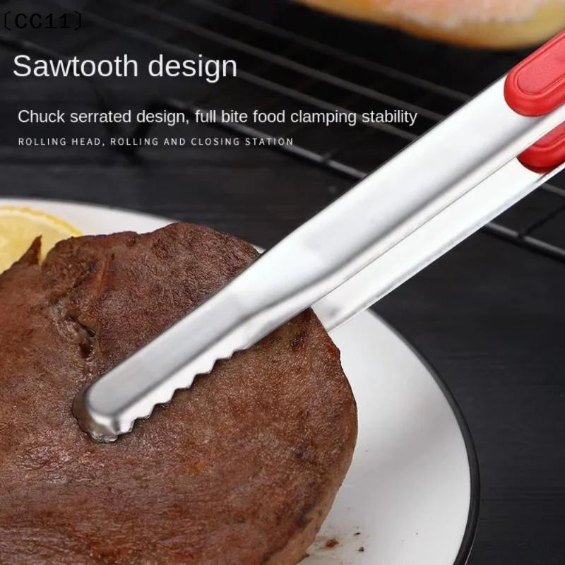 Stainless Steel Barbecue Clip Non-slip Thickened Simplicity Portable Clip Multifunction Buffet Steak Food Clip BBQ Tools〔CC11〕