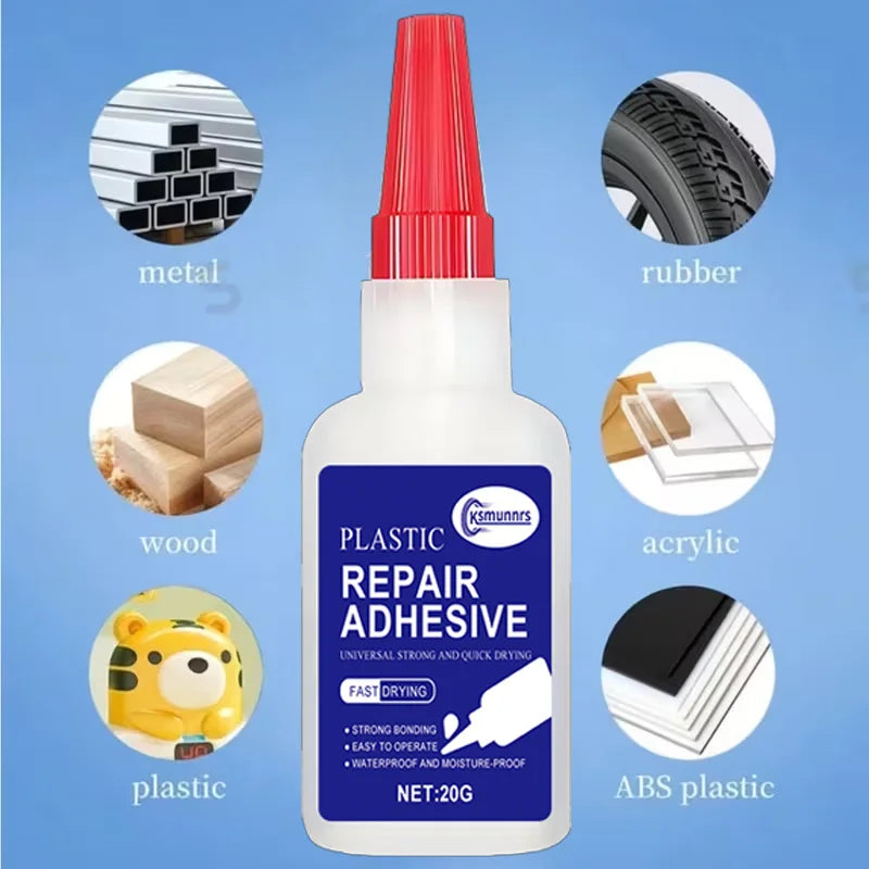 Instant Adhesive Glue Quick Dry Strong Glue for Plastic Shoe Mirror Window and ABS Resin Repair