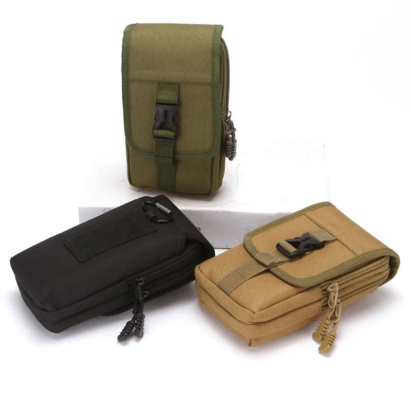 Outdoor Waterproof Military Waist Pack Men Phone Pouch Camping Hunting Tactical Waist Bag Double Layer Men's Purse