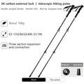 BISINNA 2pcs Trekking Poles Carbon Fiber Walking Sticks Ultra-light Telescopic Outdoor Hiking Climbing Cane