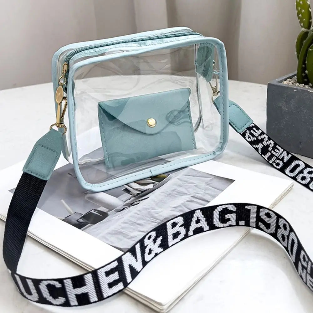 Fashion PVC Crossbody Bags Handbag with Small Phone Bags Shoulder Bag Transparent Jelly Bag Women