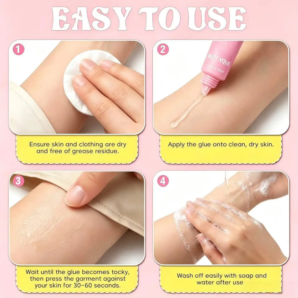 Transparent Body Glue, Gentle Quick-Dry Waterproof Anti-Slip Invisible Adhesive, Long-Lasting Secure Attachment, 1 Piece