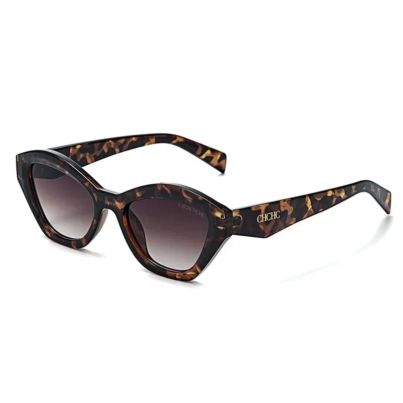CH Women Cat Eye Sunglasses Set Retro Premium PU Leather Box Fashion UV Protection Cateye Sun Glasses Ladies