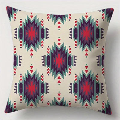 Bohemian Aztec Pattern Double-sided Printed pillow cover Short plush Suitable living rooms bedrooms sofas throw cushion cover