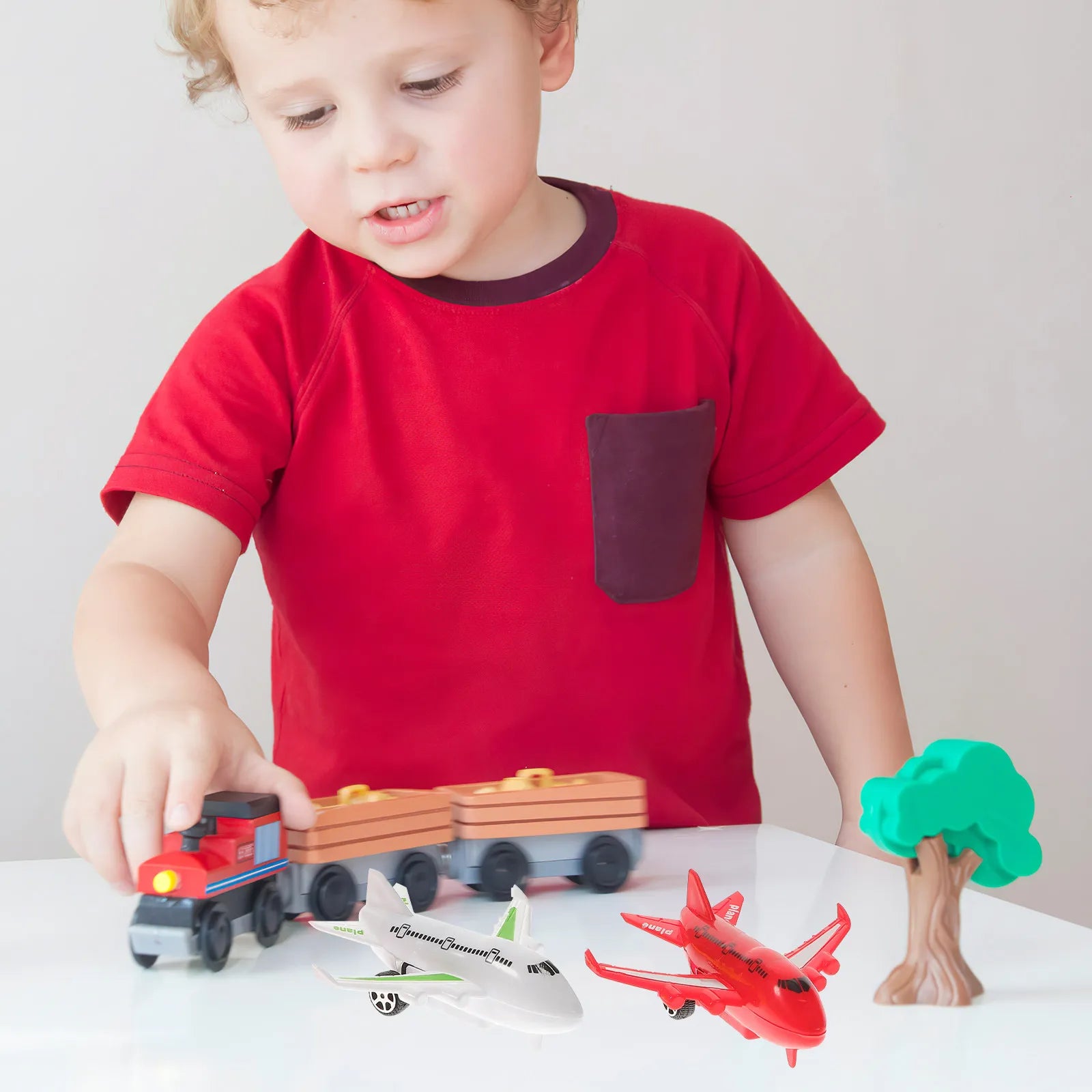 6Pcs Mini Plastic Airplane Simulation Educational Set for Kids Enhance Imagination Color Recognition Aircraft Gift