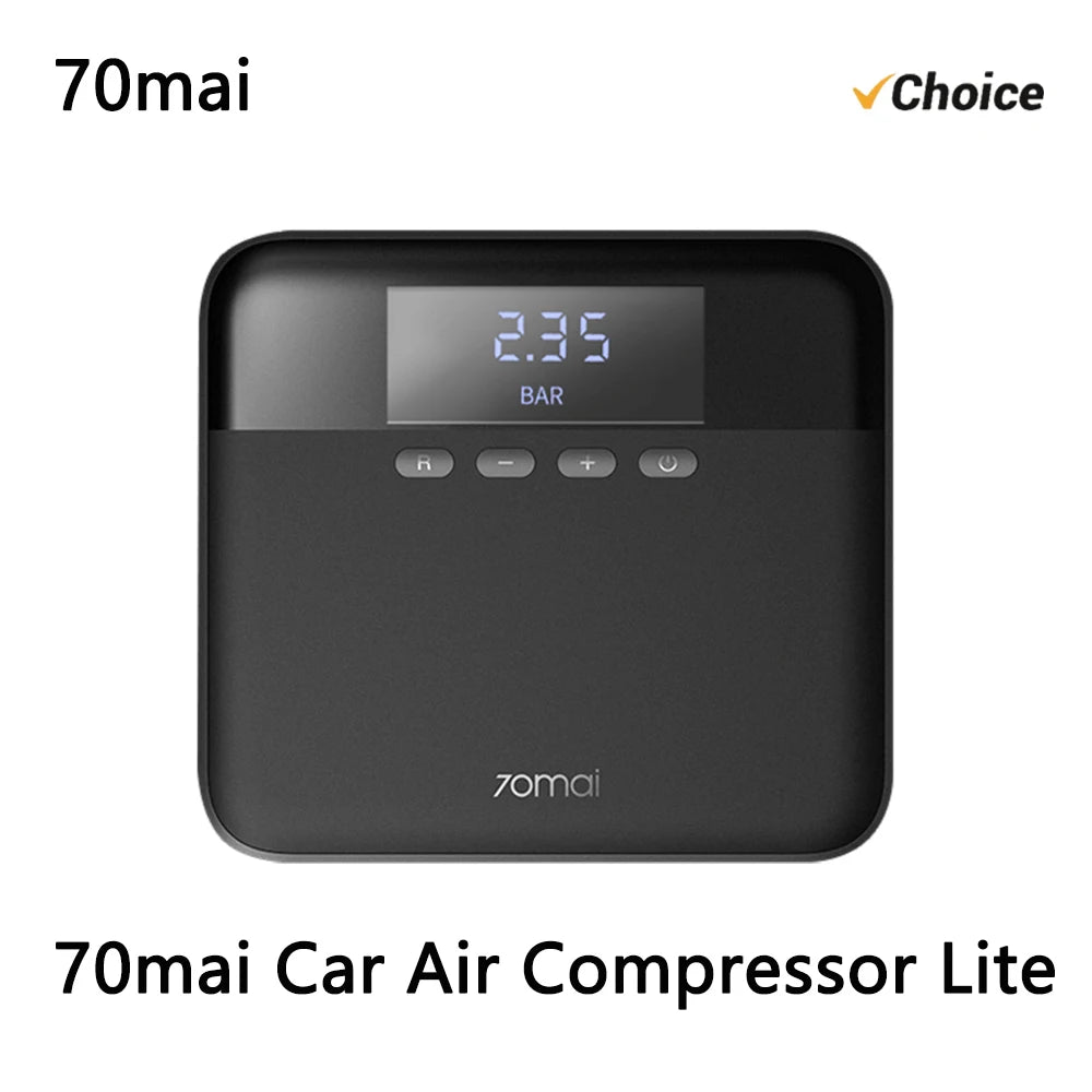 Original 70mai Portable Air Compressor Tire Inflator Air Pump for Car Tires DC 12V Tire Pump Preset tire pressure For Bike Ball