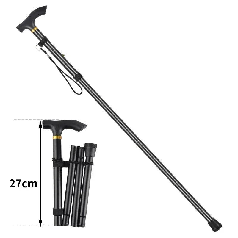 Unisex Hiking Camping Trekking Mountaineering Poles Walking Stick Telescopic Baton Trekking Poles Folding Cane for The Elderly