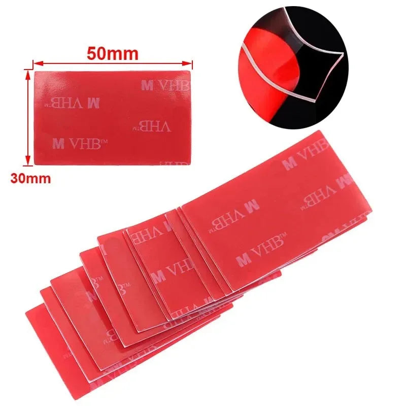 10pcs VHB Transparent Strong Double-sided Adhesive Fixed Ultra-thin Traceless High Temperature Resistant Car Etc Adhesive Sheet