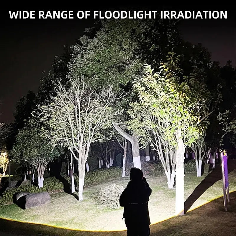 Multi Functional LED Flashlight USB Rechargeable Torch Portable Zoomable Camping Light 3 Lighting Modes Outdoor Light Flashlight