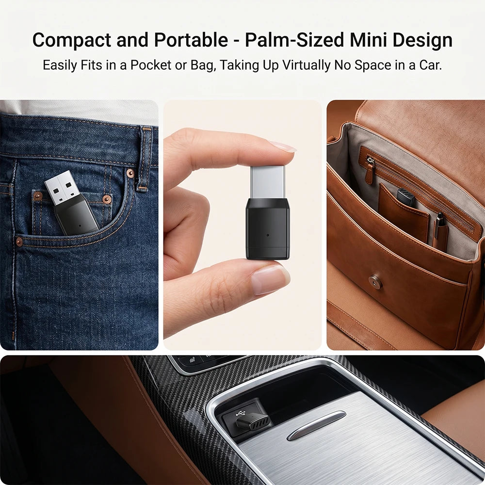 2026 New 2-in-1 Wireless CarPlay & Android Auto Adapter, Wired to Wireless, Plug & Play, Car Smart Dongle, Fit 98% Cars, Bluetooth 5.4+WiFi6, Low Latency, for iPhone & Android