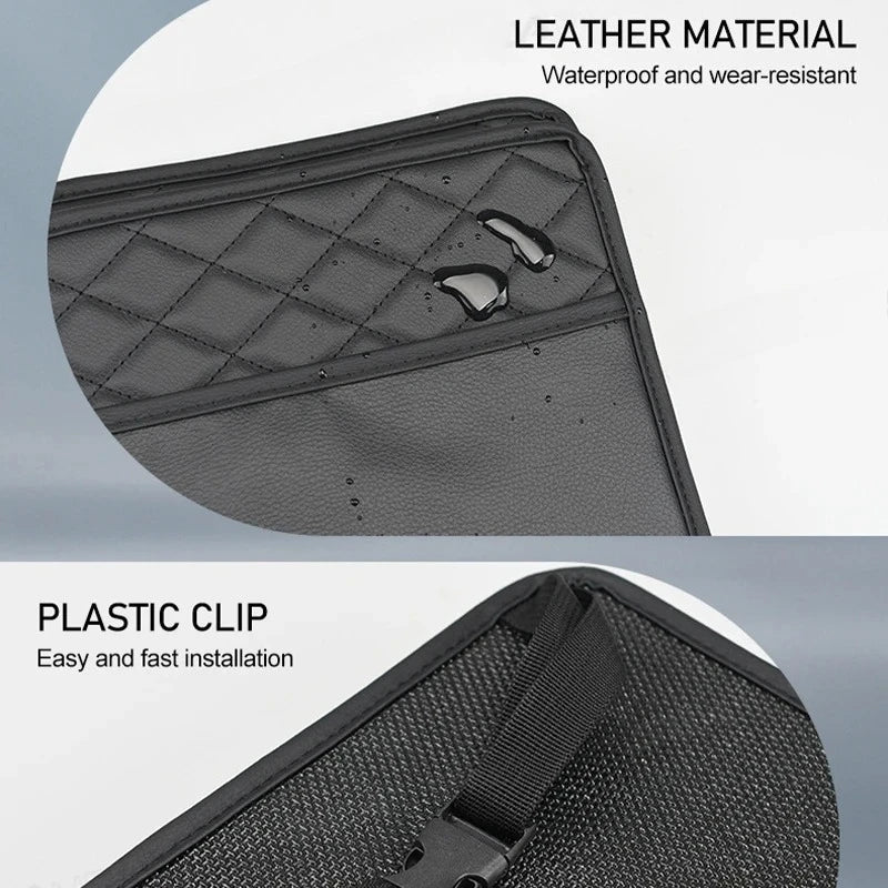 Car Seat Back Storage Box Universal Hanging Headrest Organizer Foldable Storage Pocket for Phone Umbrella Tissue Holder