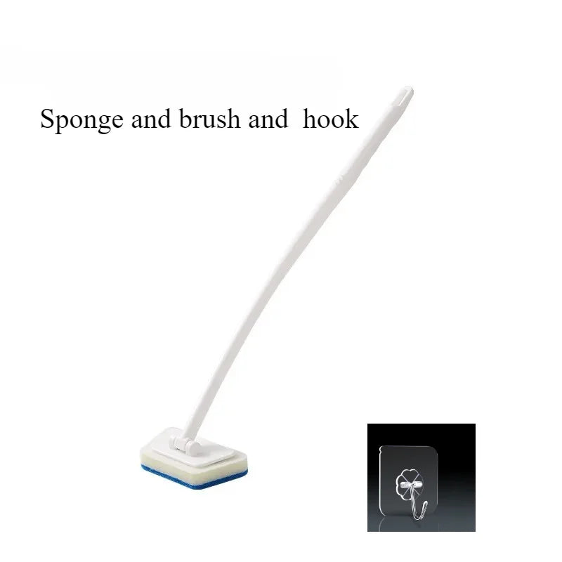 Bathroom Wall Brush Multifunctional Long Handle Removable Sponge Brush Tile Floor Bathtub Brushes Household Cleaning Tools