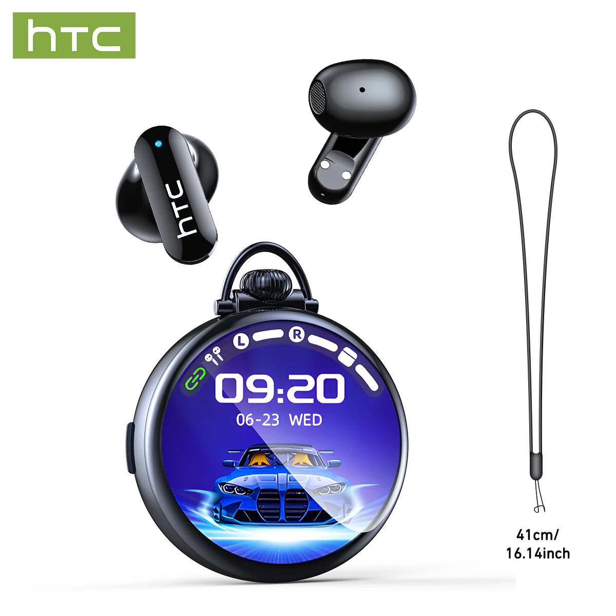 HTC NE71 True Wireless Earbuds Bluetooth 6.0 ANC Noise Cancelling IPX4 Waterproof 22H Playtime In-Ear Comfort Gaming Low Latency