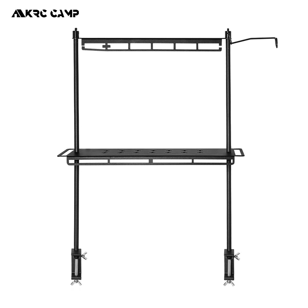 New Lighweight Camping Storage Shelf Aluminum Alloy Detachable Organizer Rack Table Lantern Stand Tableware Organizer Supplies