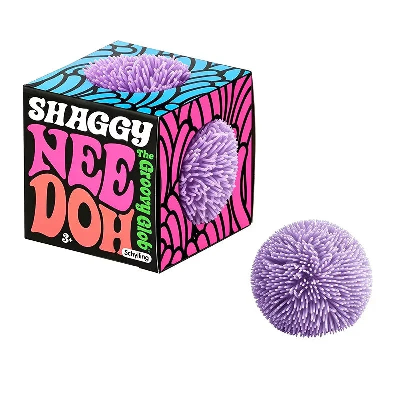 Teenie Needoh Fuzz Ball 3 Pack Mini Spiky Squeeze Toy Soft Burr Non-toxic Maltose Anxiety Relief Heal ADHD Sensory Calming Toy