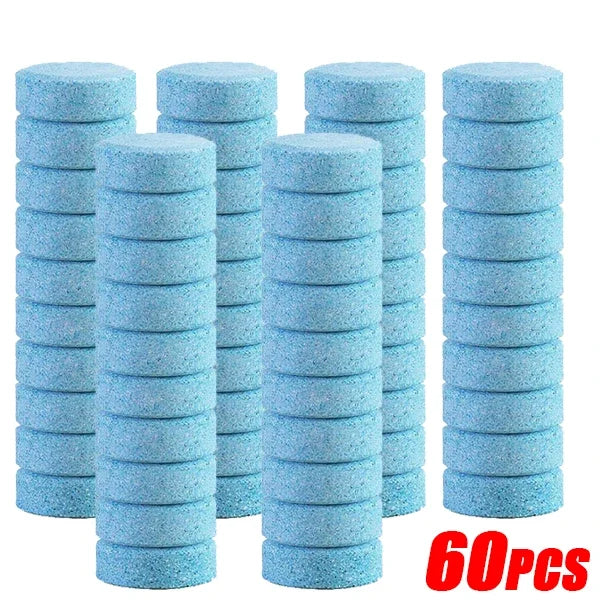 60-1pcs Car Effervescent Tablets Windshield Cleaner Windscreen Wiper Washing Home Toilet Window Cleaning Tabet Solid Washer