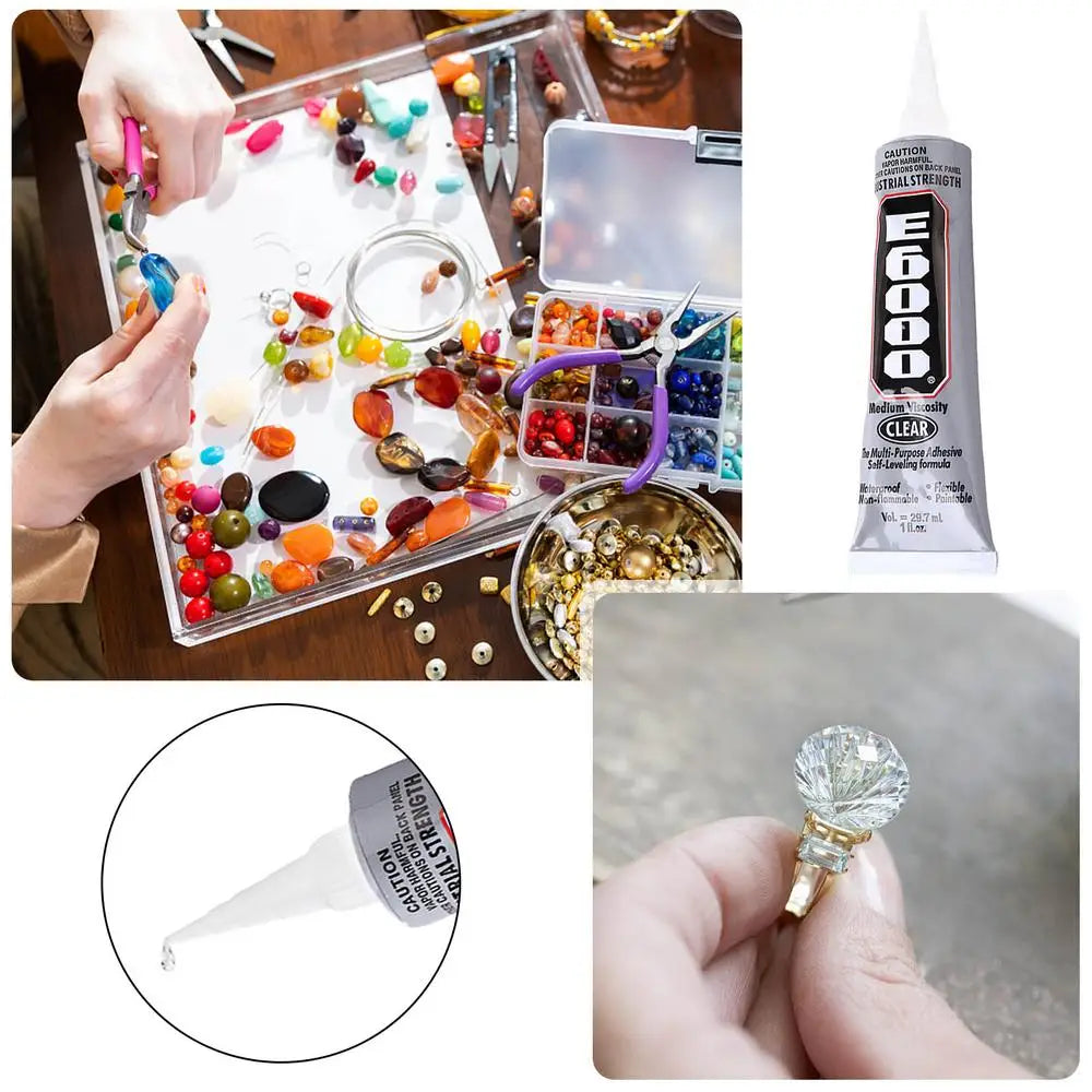 2pcs 29.7/110ml E6000 Multi-Purpose Glue Adhesive Epoxy Resin Repair Cell Phone Touch Screen Liquid Jewelry Craft Super Adhesive