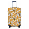 Honeycomb With Bees Suitcase Cover Elastic Cute Honey Bumblebee Luggage Protective Covers for 18-32 inch