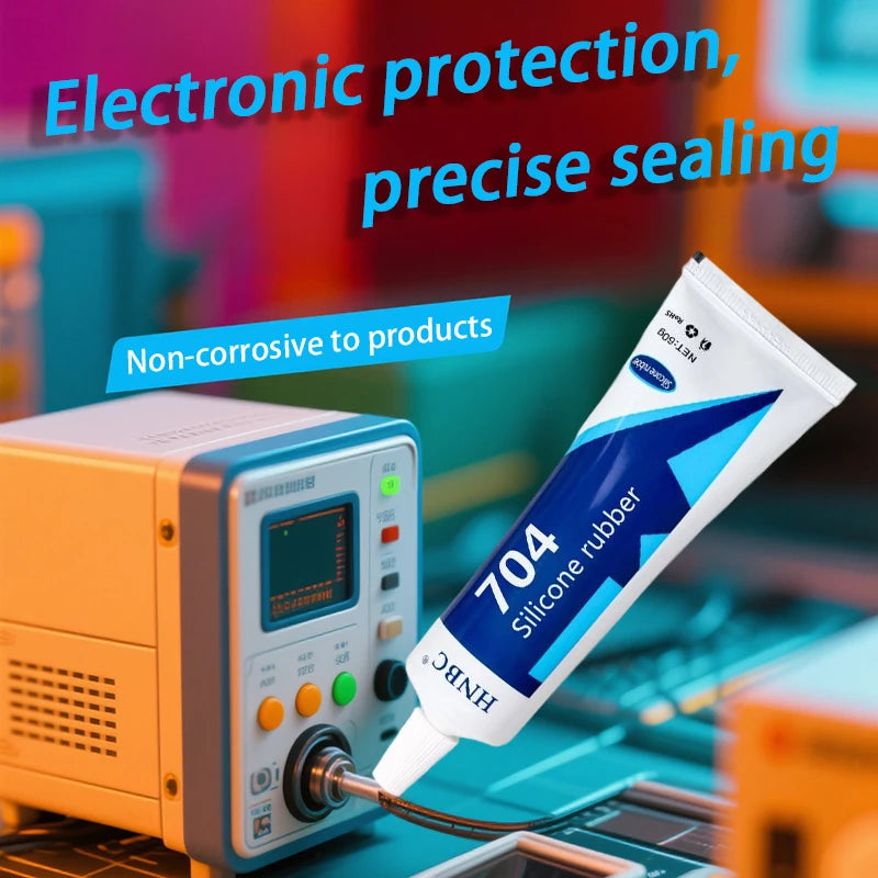 704 Repair Adhesive Rubber High Temperature Resistant Electronic Waterproof Insulation Heat-Resistant Silicone Sealing Adhesive