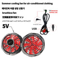21V Wearable Cooling Fan Personal Air Conditioner, Summer Heat Relief Fan for Outdoor Work Clothing Accessories