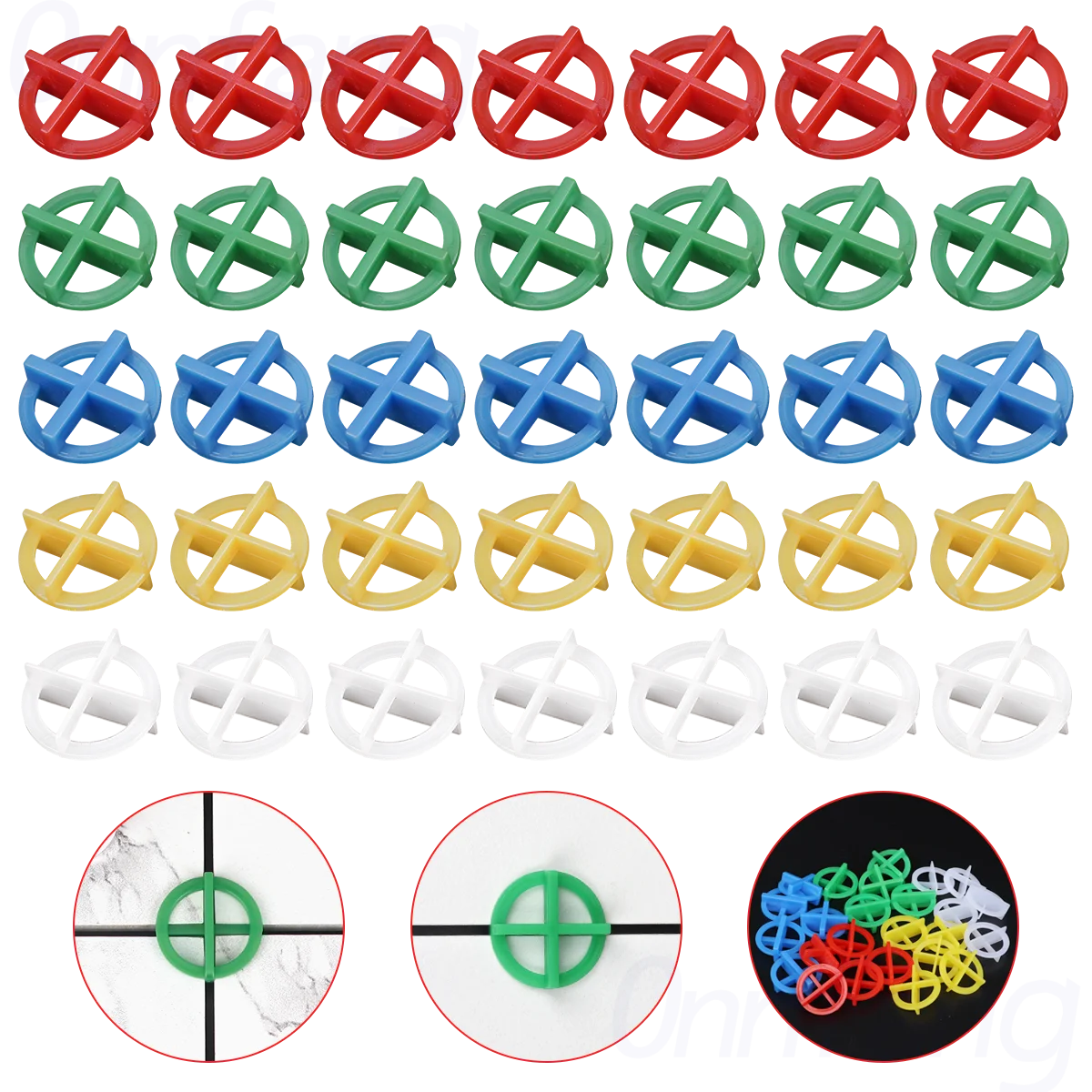 100PCS Double Size Tile Spacers Clips Wedge Ceramic Leveling System For Floor Wall Tile Gap Leveling System Construction Tools