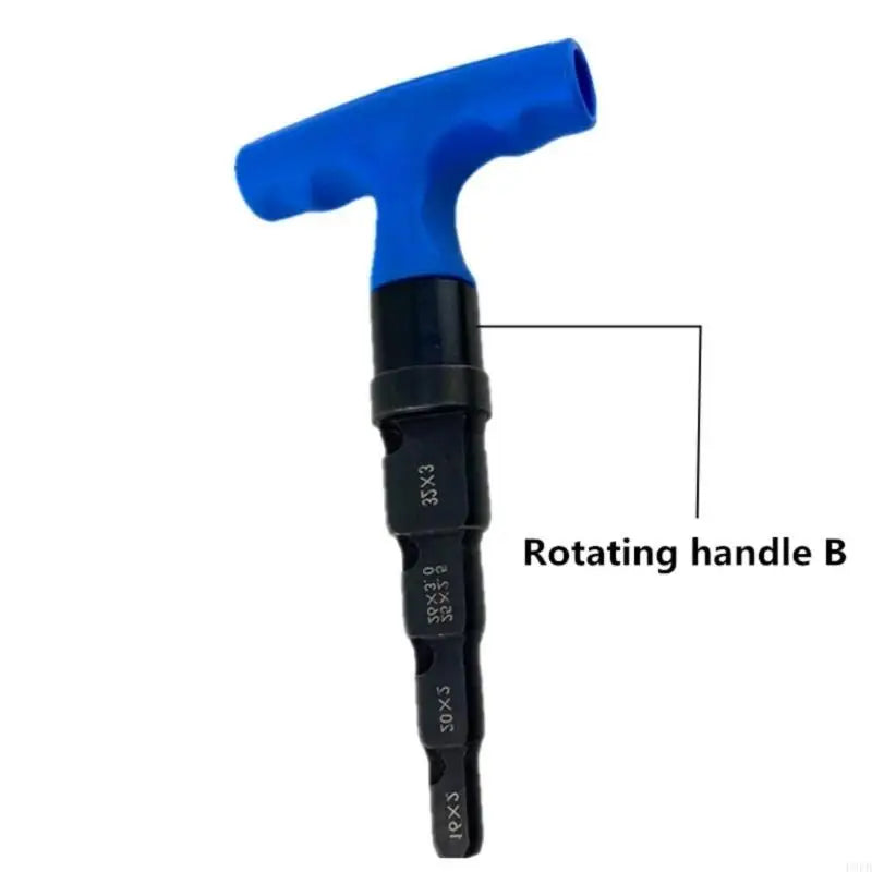 P9FB Deburring Tool Pipe Inner Chamfer Tool 4 in 1 Multilayer Ratchet with Rotation