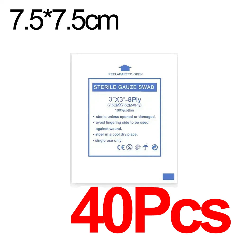 Medical Disposable Gauze Pads First Aid Gauze CompressIndividually Wrapped Gauze Sterile 3 Sizes Wound Care Compress Pads