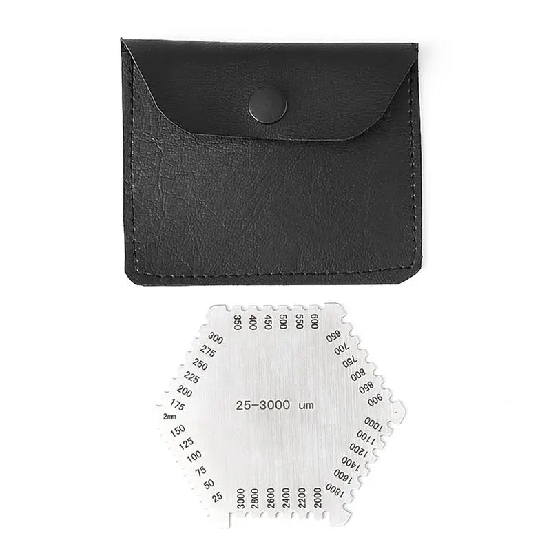 ABUP-10PCS Wet Film Comb 25-3000Um Thickness Gauge High Accuracy Stainless Steel With Storage Case