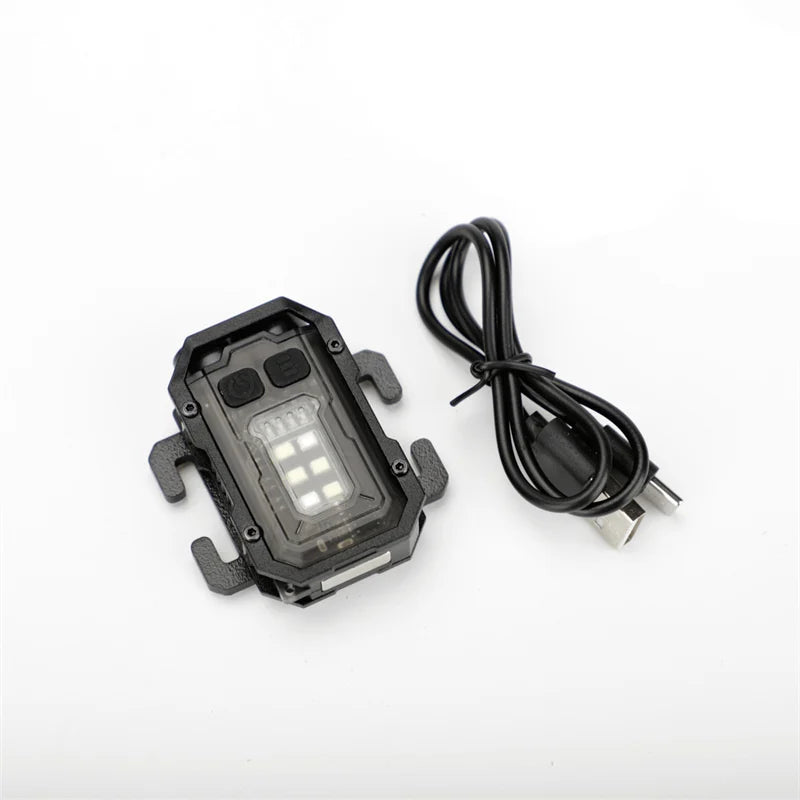 EDC Tactical Flashlight Portable Mini Light Outdoor Camping Hiking Tools  Molle 25mm Backpack Strap Clip USB Rechargeable