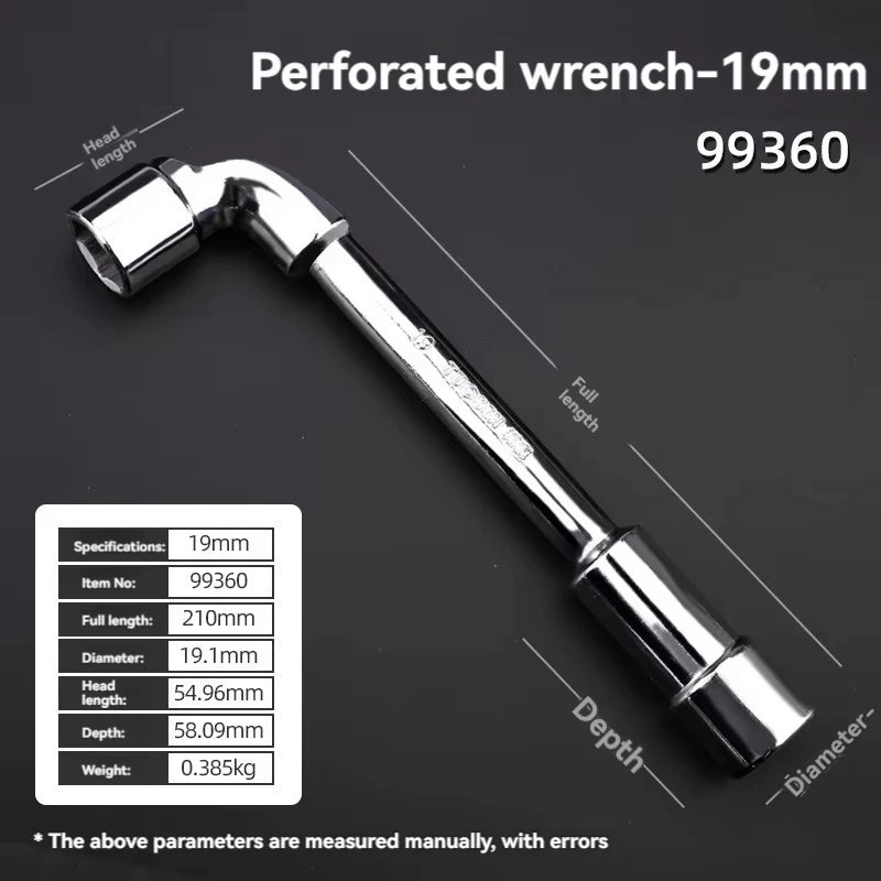 TUOSEN L Type Pipe Perforation Elbow Wrench Double Head Outer Hexagon Socket Sleeve Spanner Remove Fix Screw Nut