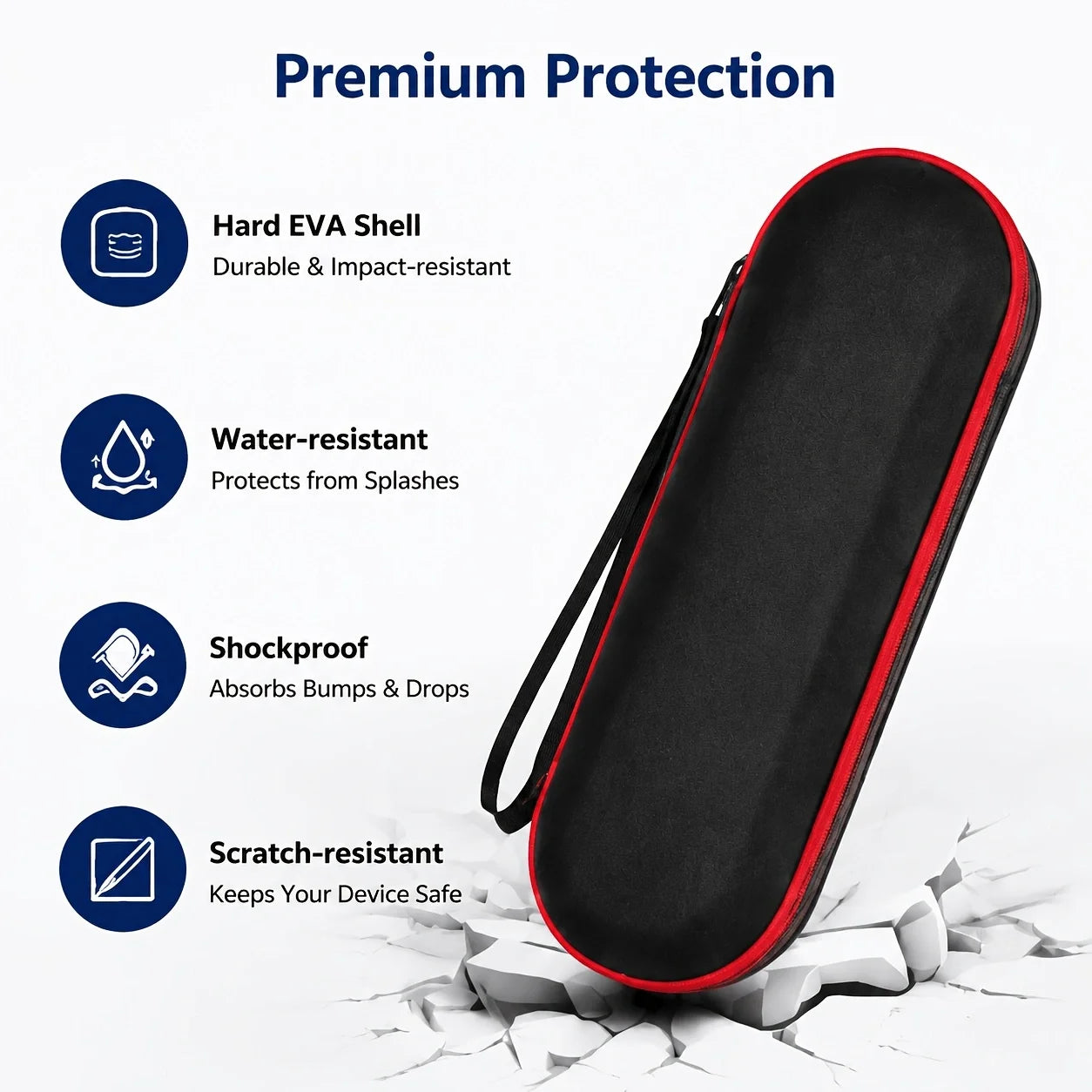 Electric Toothbrush Case EVA Hard Shell Travel Storage Case Waterproof Portable Protective Toothbrush Holder Carrying Organizer