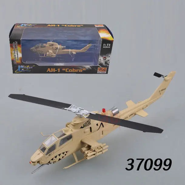 Easymodel 1/72 Scale Finished Military Aircraft Model Fighter Helicopter WWII and Modern Propeller Plane for Collection Display