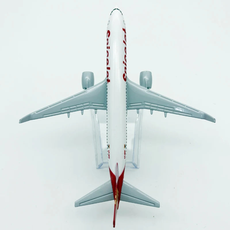 16cm 1/400 Scale Planes B737 SpiceJet Airways Metal Diecast Aircraft Models Miniature Airplane For Collection Desktop Display