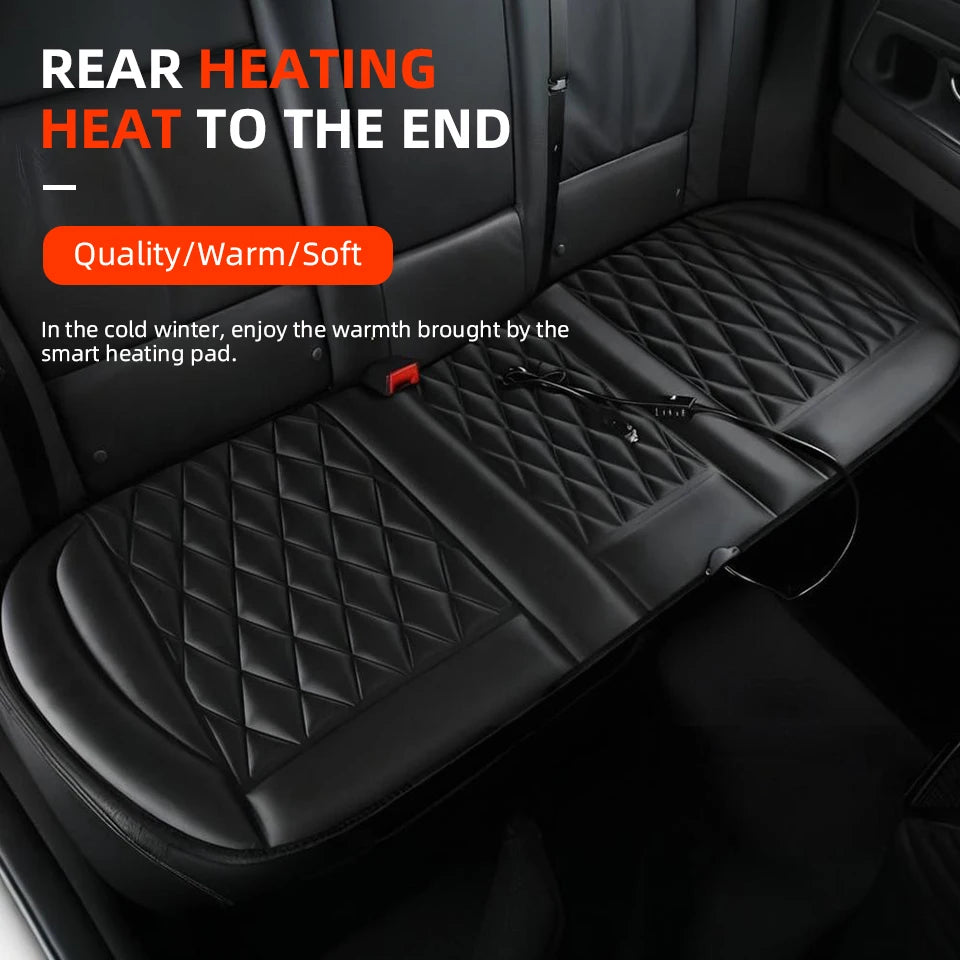 12V Universal Car Heated Seats Cushion Fast Heating Car Seat Covers Warm Winter Car Accessories Heating Pads Available Black＆Red