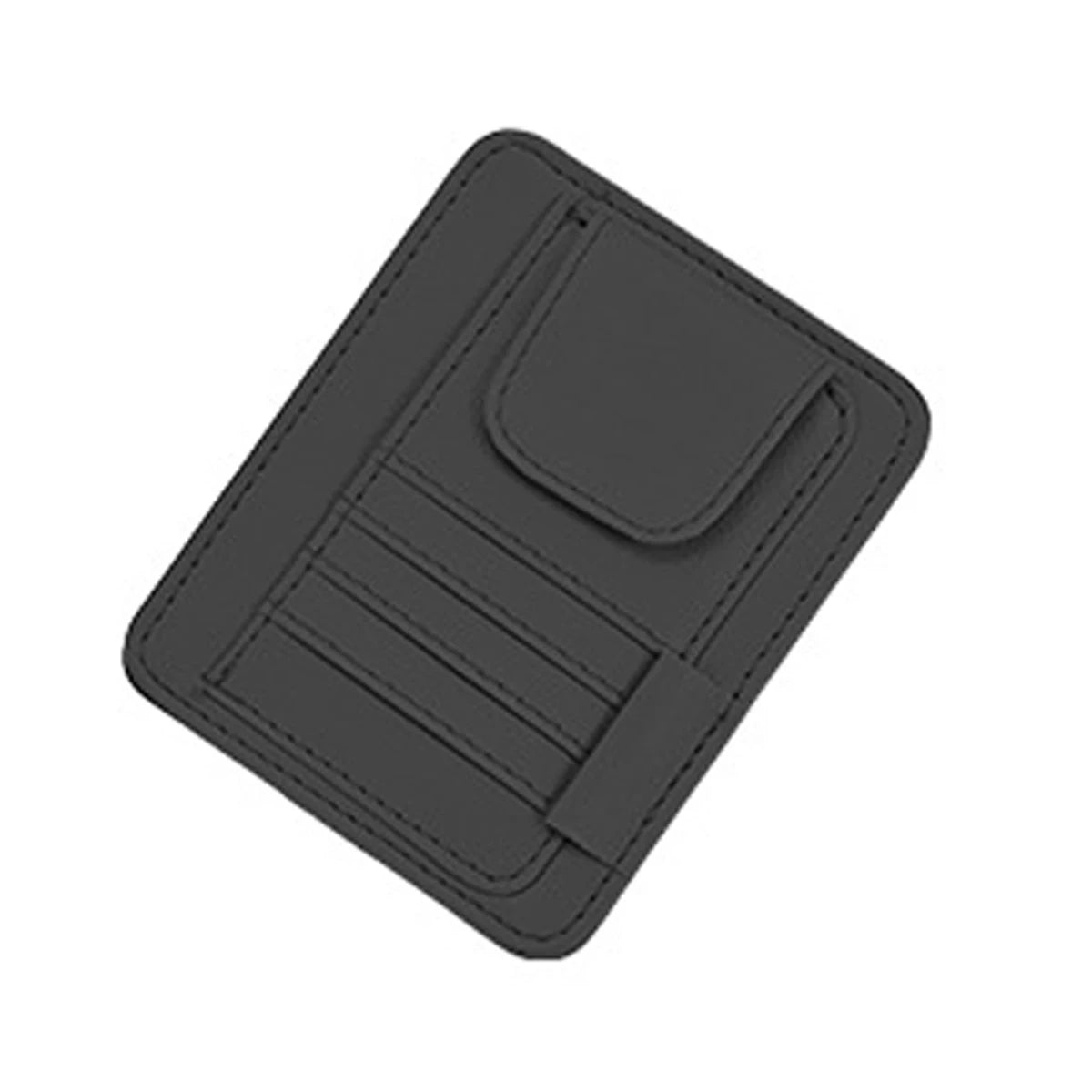 Car Sun Visor Storage Organizer, Multi-Card Slot Vehicle Holder with Eyeglasses & Pen Pocket for Neat Car Interior Storage