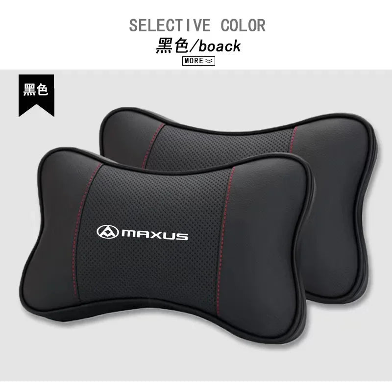 1Pcs Car Ornaments Seat Headrest Auto Logo Neck Pillow For Maxus T60 D60 D90 T70 T90 G10 G20 G50 G90 Euniq accessories interior