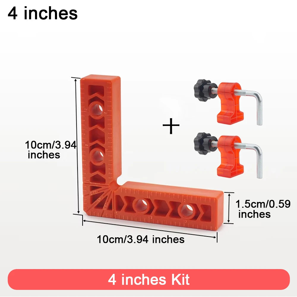 90 Degree Auxiliary Positioner Squares Right Angle Ruler Clamps Reusable Plastic L Fixed Corner Gripper Woodworking Holder Tools