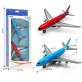 2Pcs Children Simulation Alloy Pull Back Airplane Toys Model Boys Gift Desktop Ornament Inertia Airplane Airliner Toys