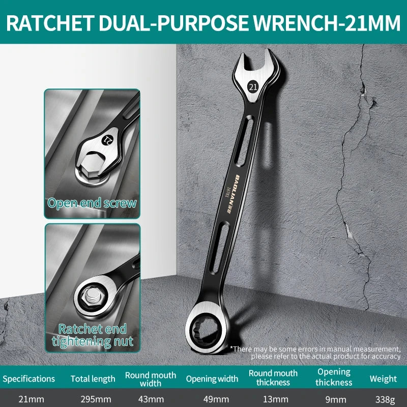 6mm-22mm Combination Wrench Dual-purpose Wrench Labor-saving Anti Slip Metric Universal Spanner For Car Repair Hand Tool