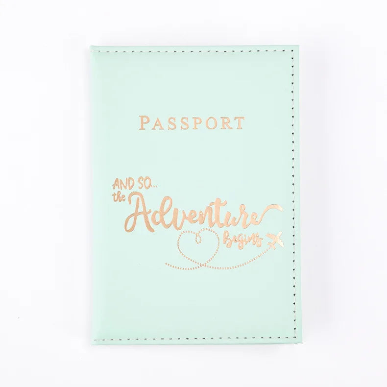 Women Men Letter Lover Passport Cover Men Women Travel Passport Case Leather Cute Passport Wallet Purse Girl Card Holder