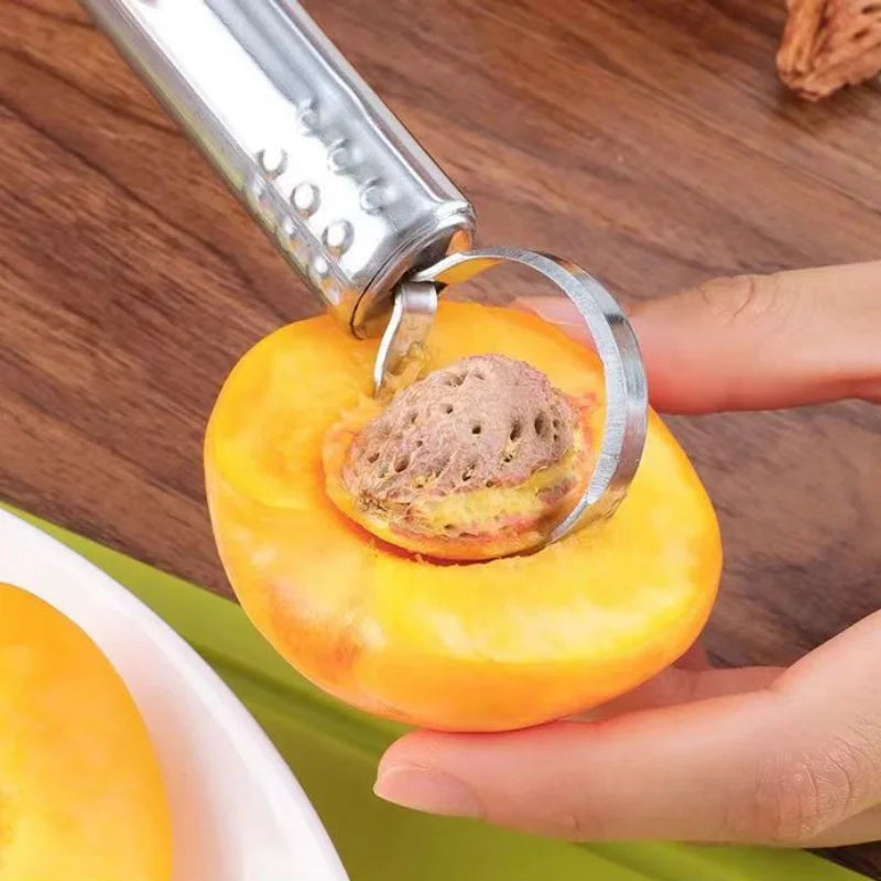 Portable Stainless Steel Fruit Pitter Peach Apple Pears Core Remover Vegetable Peeler Kitchen Gadgets