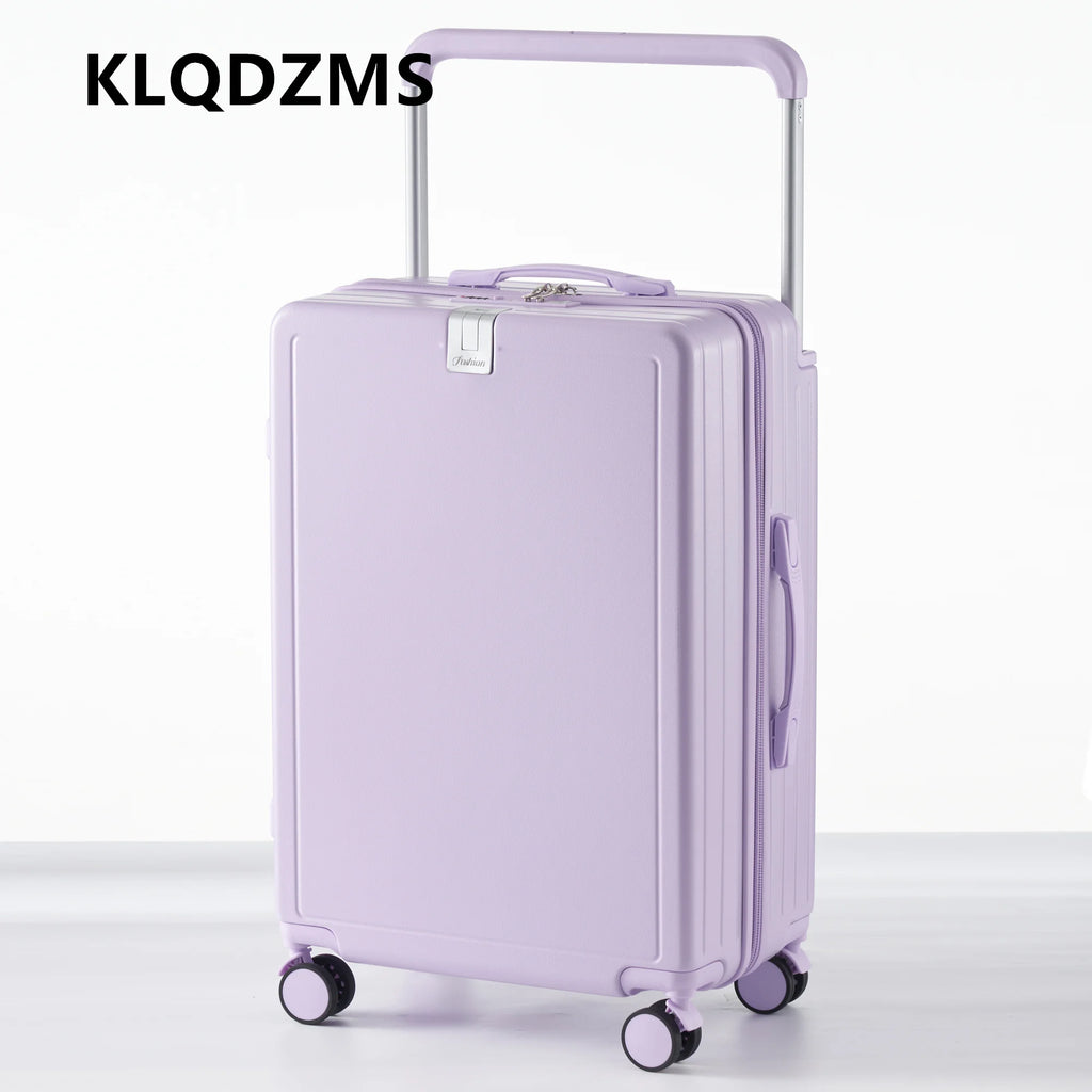 KLQDZMS 20"22"24"26"28 Inch Zipper Suitcase PC Boarding Box Multifunctional Trolley Case Large-capacity Password Luggage Bag