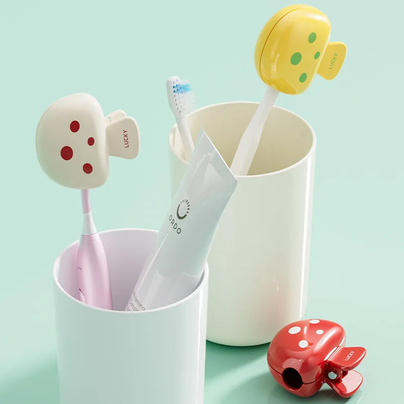 Mushroom-Shaped Toothbrush Holder Travel Dust-Proof Toothbrush Head Protective Cap Home Outdoor Toothbrush Storage Box