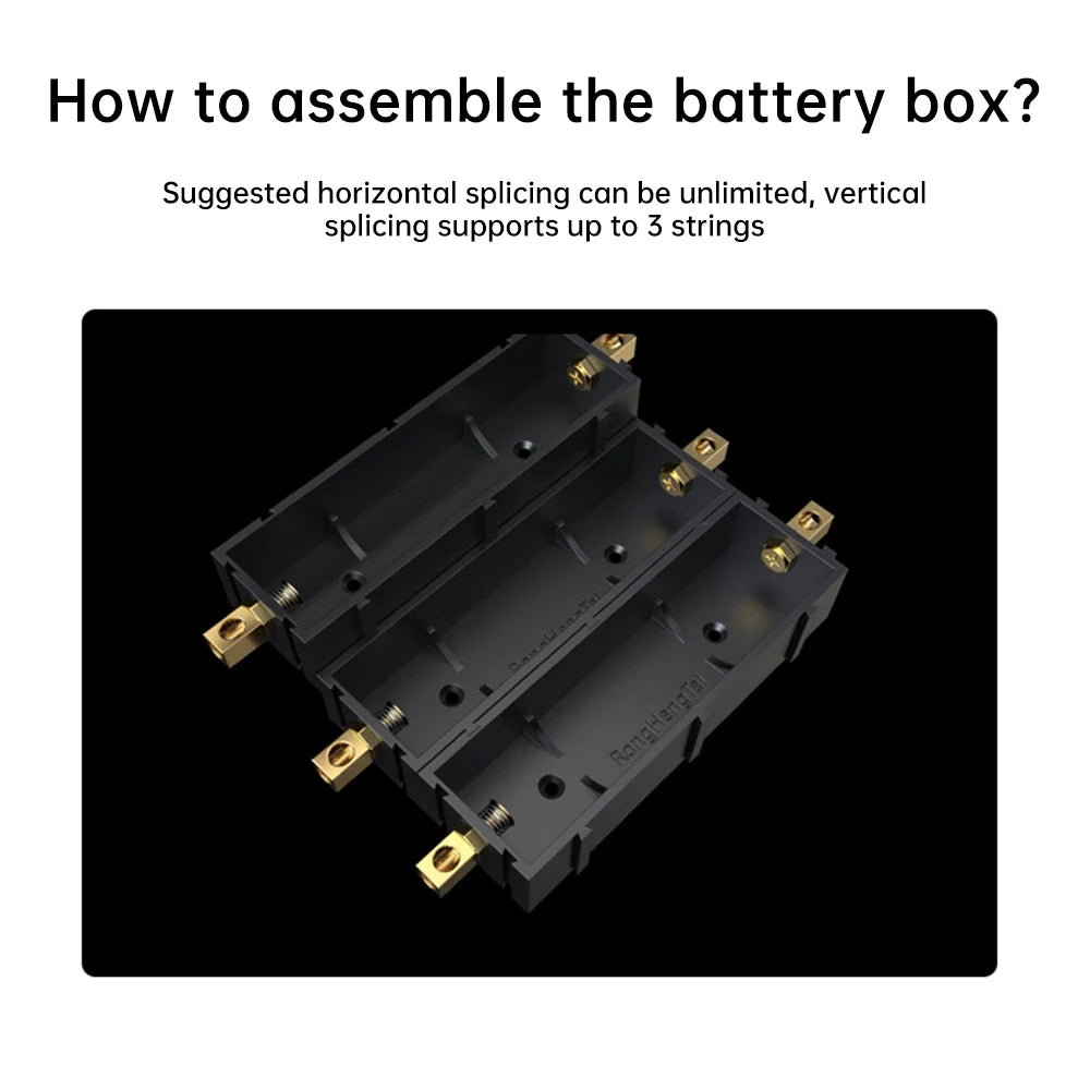 21700 18650 Battery Holder Storage Solder-free Lithium Battery Storage Box Power Bank Case DIY Splicable Battery Slot