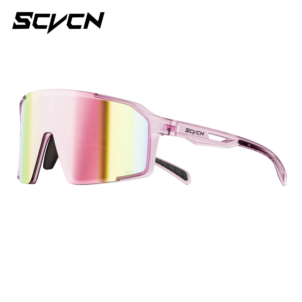 SCVCN HD Integrated Sports Sunglasses for Mountaineering Cycling Running Hiking Glasses UV400 Unisex Stylish Driving Sunglasses