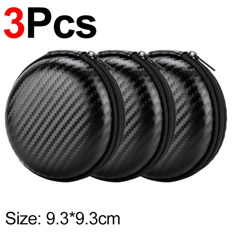 1/3Pcs EVA Data Cable Storage Bag Portable Bluetooth Earbuds Storage Box Digital Product Electronic Charger Case Mini Hard Shell