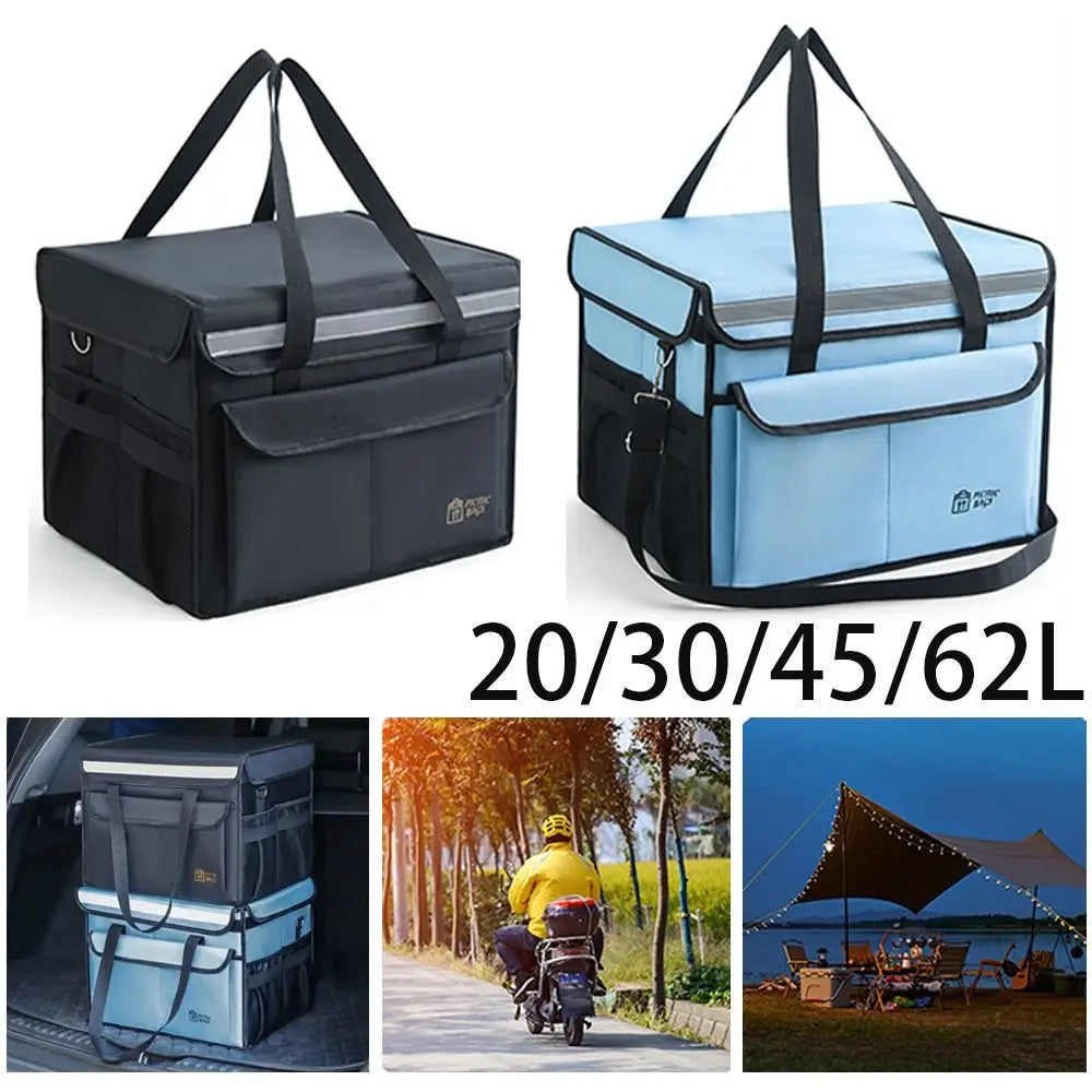 Portable Large Capacity Thermal Insulation Bag Thicken Fruit Container Cooler Storage Bag Lunch Bag Picnic